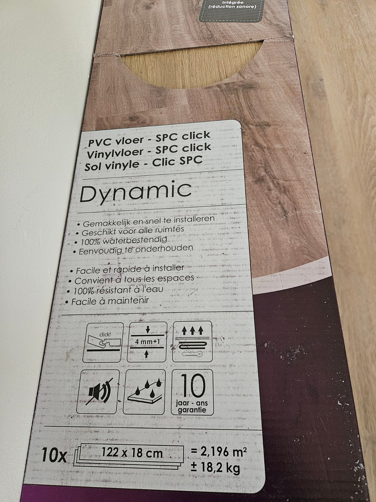 DecoMode- Dynamic Almond oak PVC, Kunststof, 50 tot 150 cm, Overige typen, Nieuw