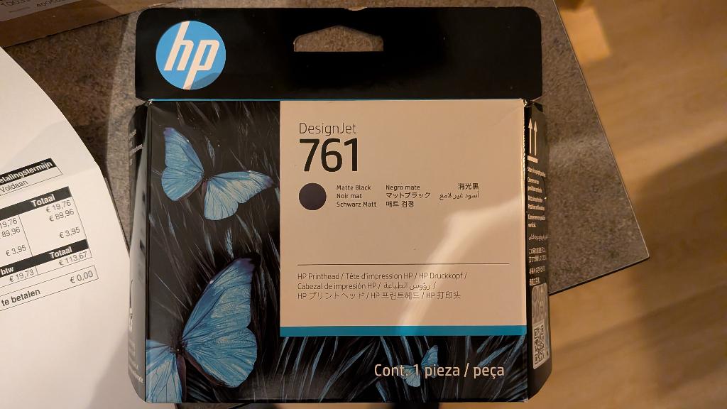 HP 761 DesignJet Inktcartridge - Zwart, Computers en Software, Ophalen of Verzenden, Nieuw, Cartridge, Hp