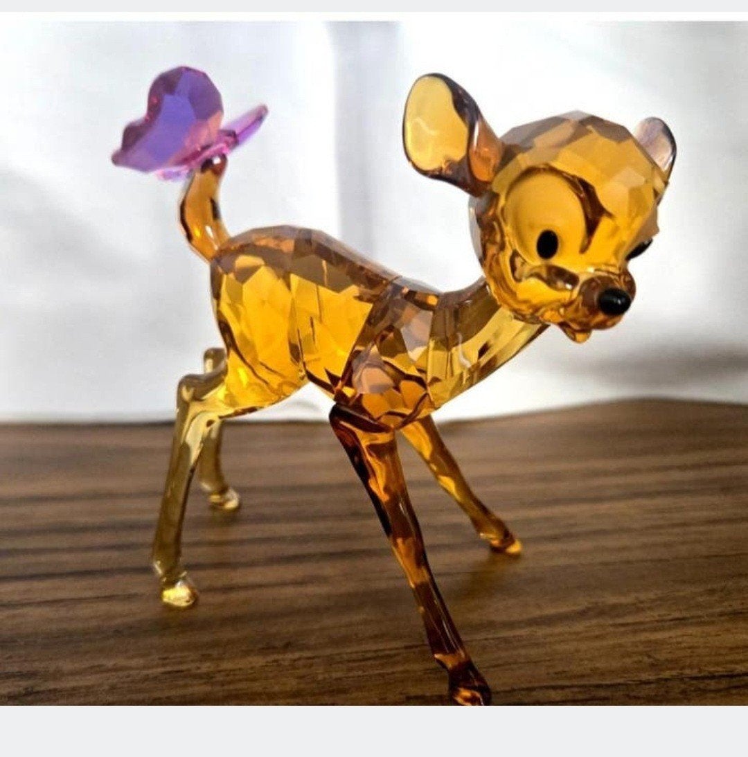 Swarovski Bambi gekleurd met vlinder nieuw, Verzamelen, Swarovski, Ophalen of Verzenden, Nieuw, Figuurtje