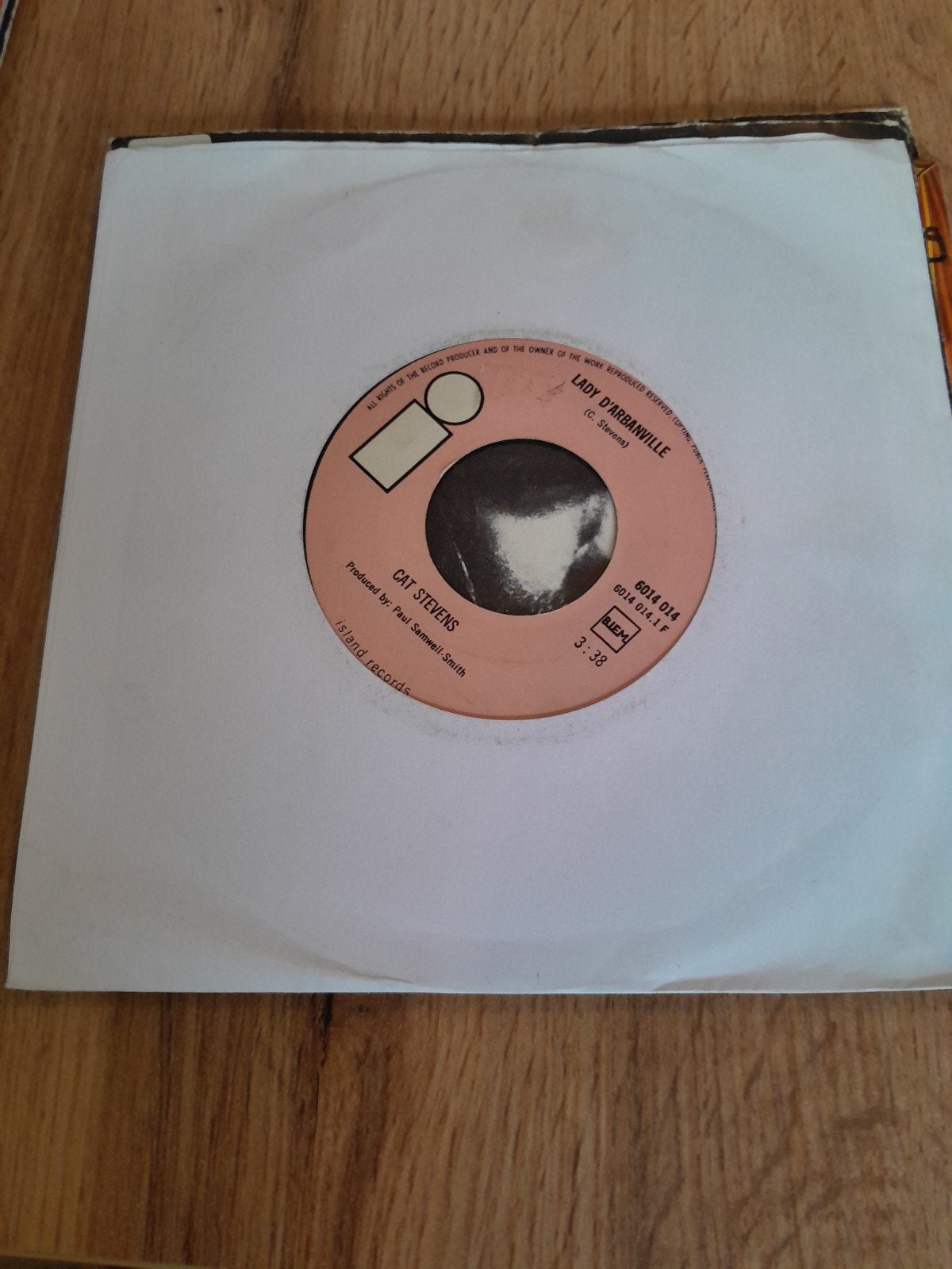 Cat stevens 7inch lady d,arbanville, Ophalen of Verzenden, Zo goed als nieuw, Pop