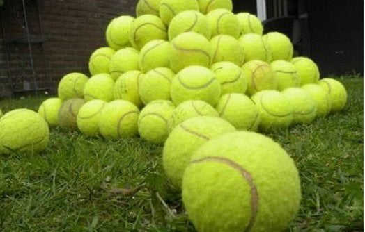 30 tennisballen voor 6,-   10 voor 2,50, Ophalen of Verzenden, Gebruikt