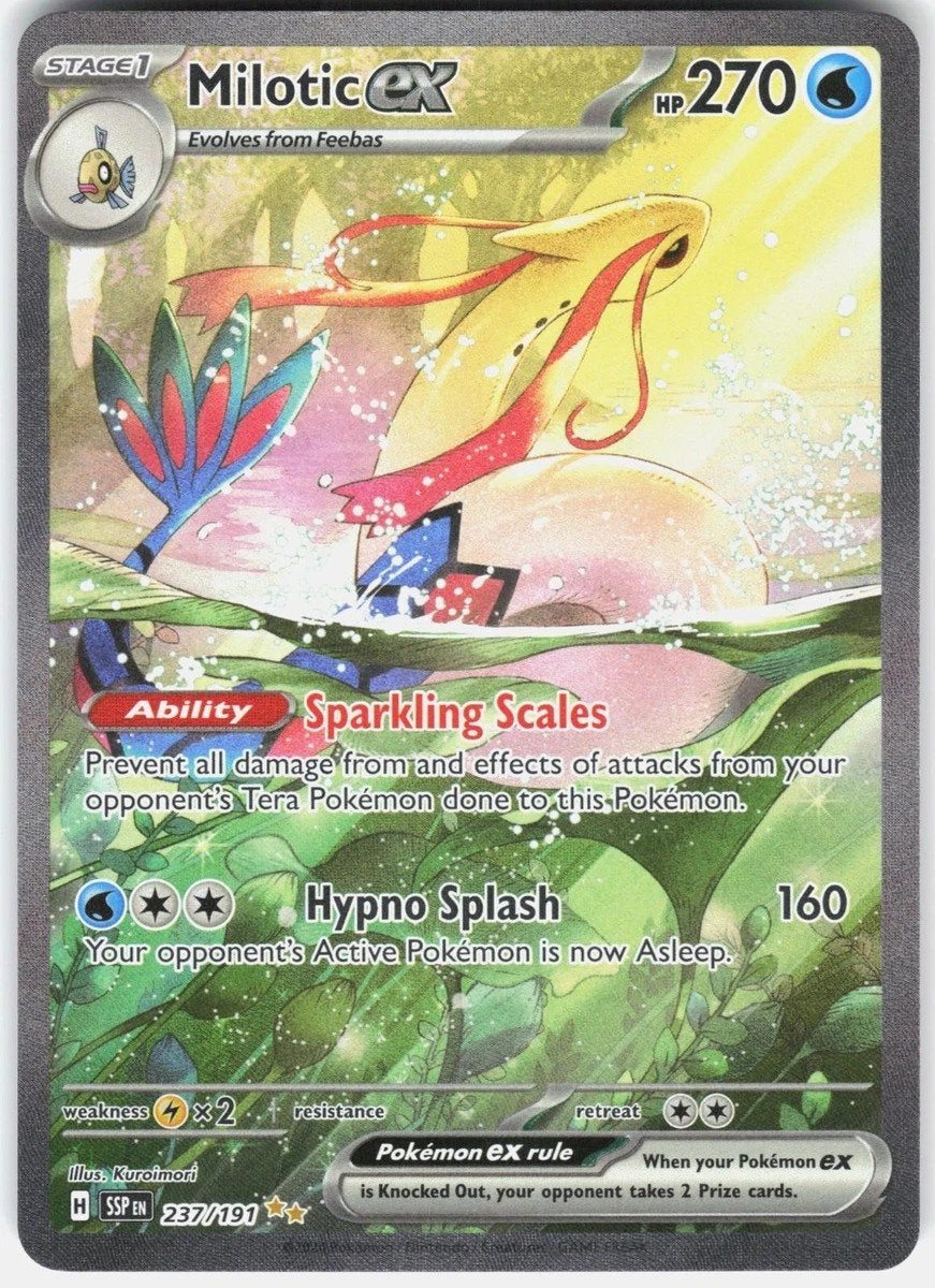 Milotic EX Surging Sparks Nieuw!!, Hobby en Vrije tijd, Verzamelkaartspellen | Pokémon, Ophalen of Verzenden, Nieuw, Losse kaart