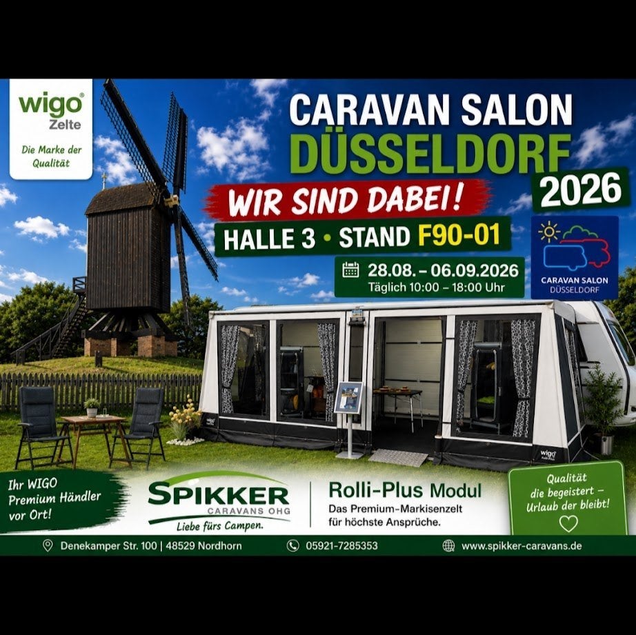 Caravan Salon Düsseldorf 2026 met WIGO..wij zijn erbij!, Bedrijf, Meer dan 6, Luifel, Knaus