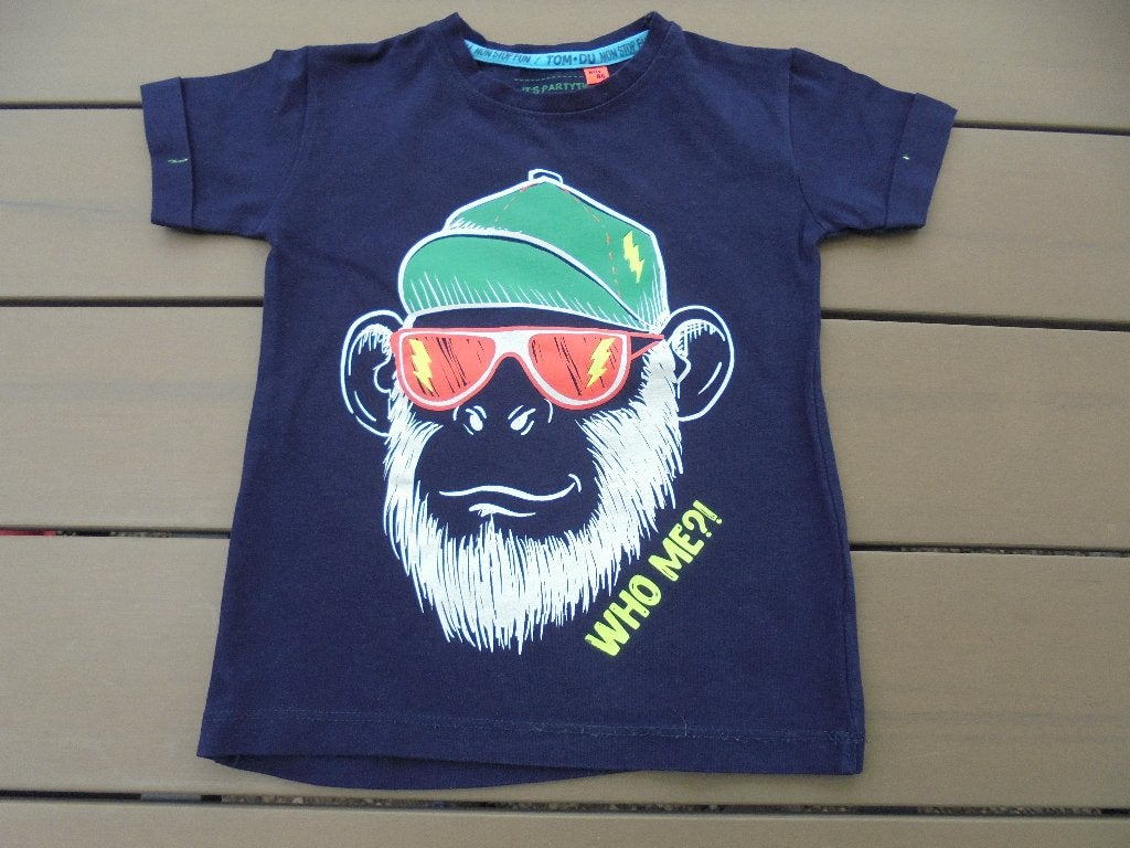 Donkerblauw shirtje TOM DU, Kinderen en Baby's, Ophalen of Verzenden, Zo goed als nieuw, Tom Du, Jongetje