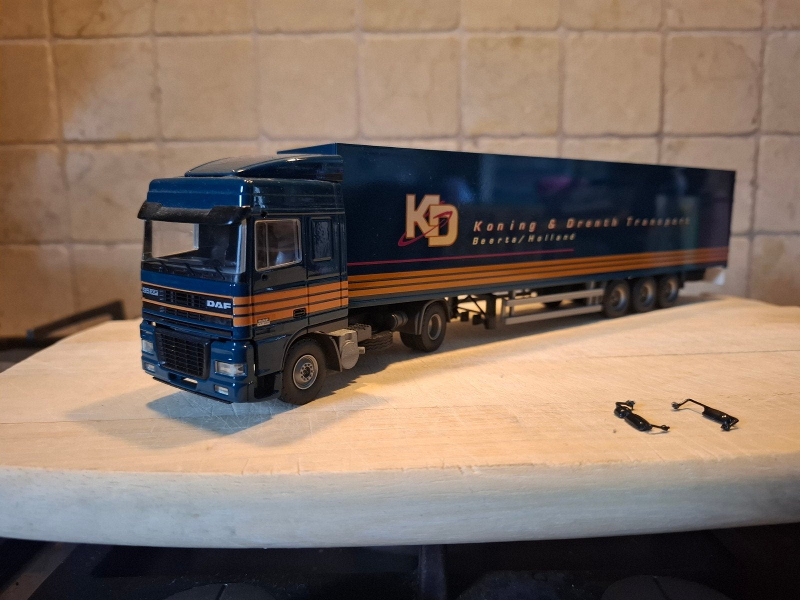 Tekno DAF 95XF fa Koning en Drenth, Hobby en Vrije tijd, Modelauto's | 1:50, Zo goed als nieuw, Bus of Vrachtwagen, Tekno, Ophalen of Verzenden