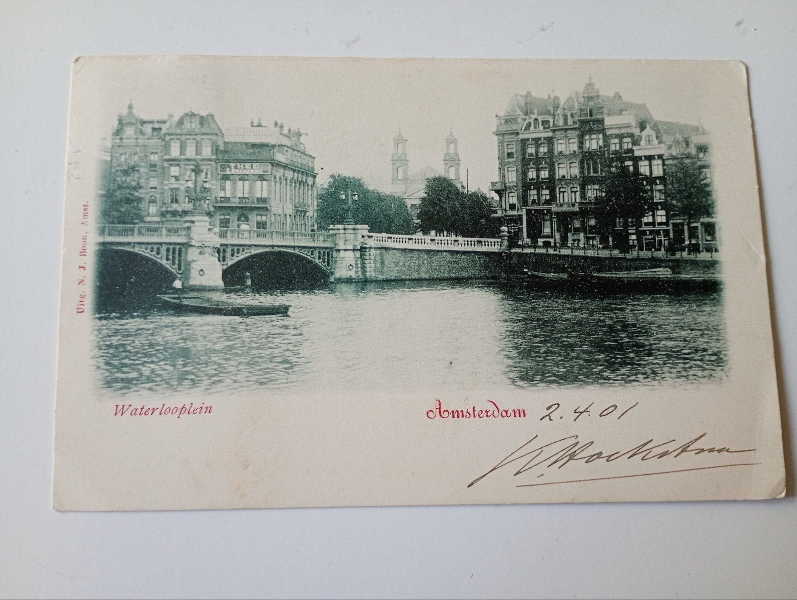 Amsterdam Waterlooplein 1901, Ophalen of Verzenden, Voor 1920, Gelopen, Noord-Holland