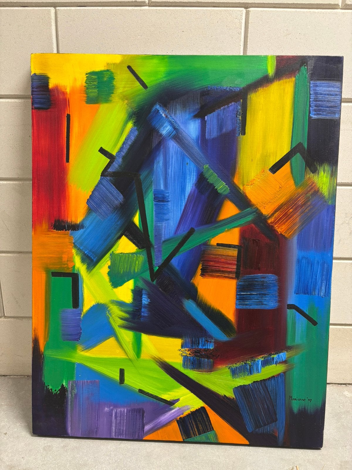 Schilderij verf op doek 70x90, Ophalen