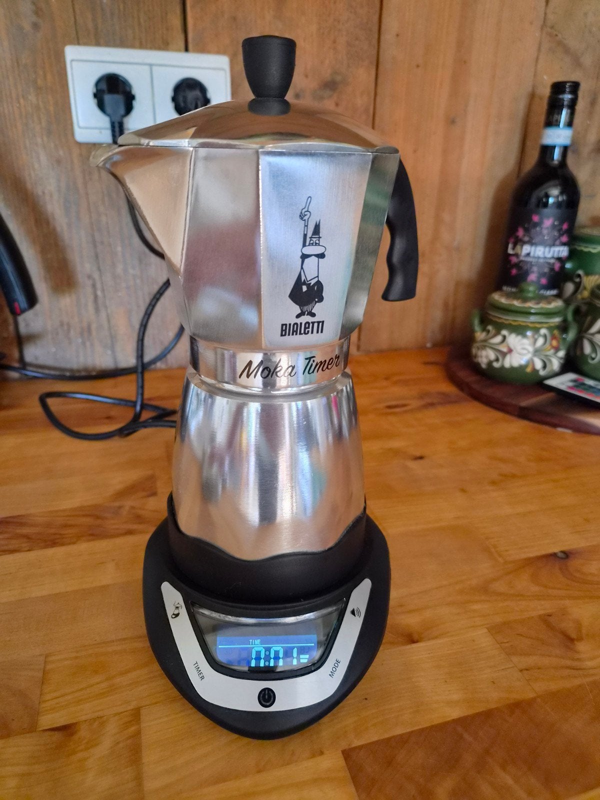 z.g.a.n. Bialetti Moka Timer elektrische percolator, Witgoed en Apparatuur, Koffiezetapparaten, Ophalen, Overige modellen, Gemalen koffie