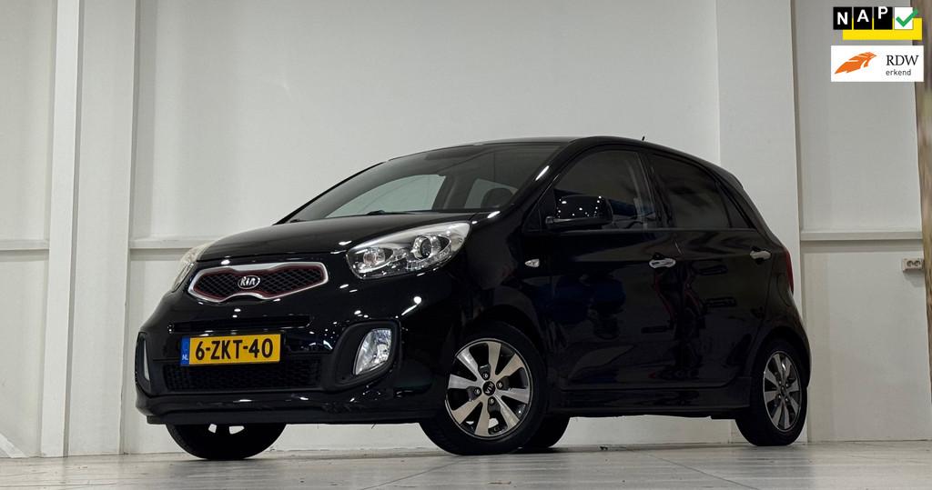 Kia Picanto 1.0i CVVT X-treme 1e Eigenaar Lerenbekleding Lm, Auto's, Voorwielaandrijving, Euro 5, Gebruikt, Zwart
