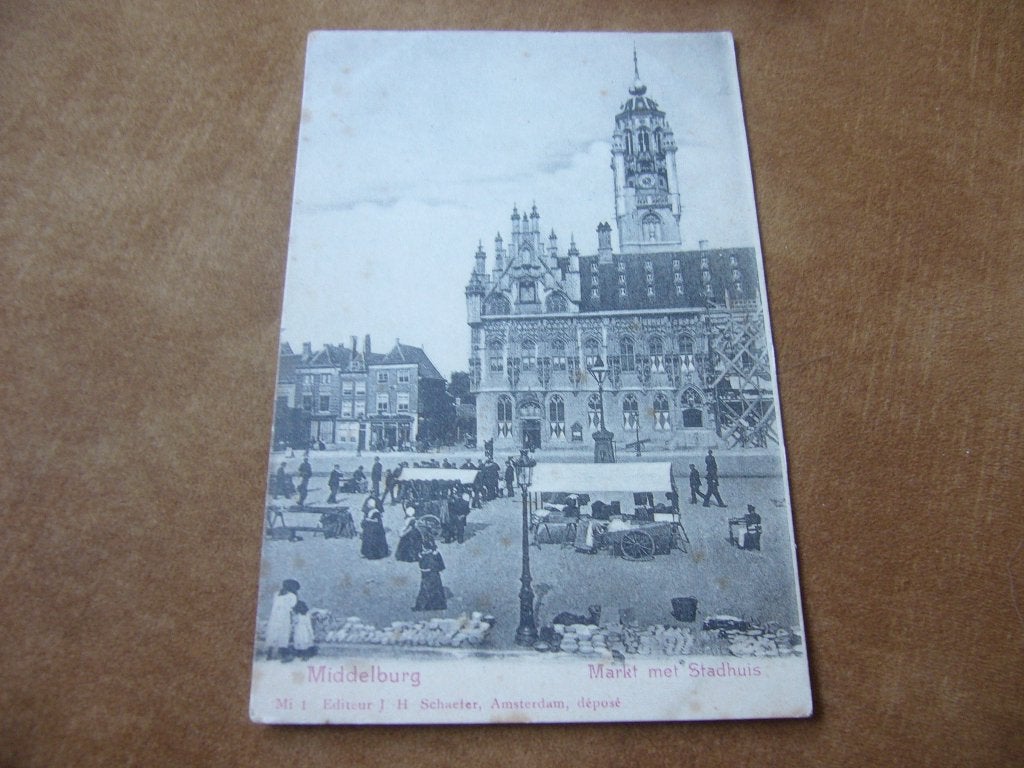 MIDDELBURG  =  MARKT MET STADHUIS  BRIEFKAART, Ophalen of Verzenden, Voor 1920, Ongelopen, Zeeland