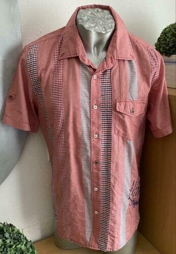 Desigual overhemd maat M/L [V/VM], Ophalen of Verzenden, Zo goed als nieuw, Rood, Halswijdte 41/42 (L)