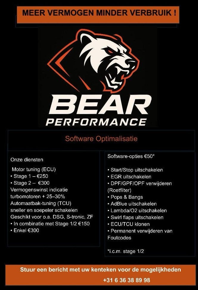Bear Performance Chiptuning, Software optimalisatie, Stage 1, Auto diversen, Ophalen