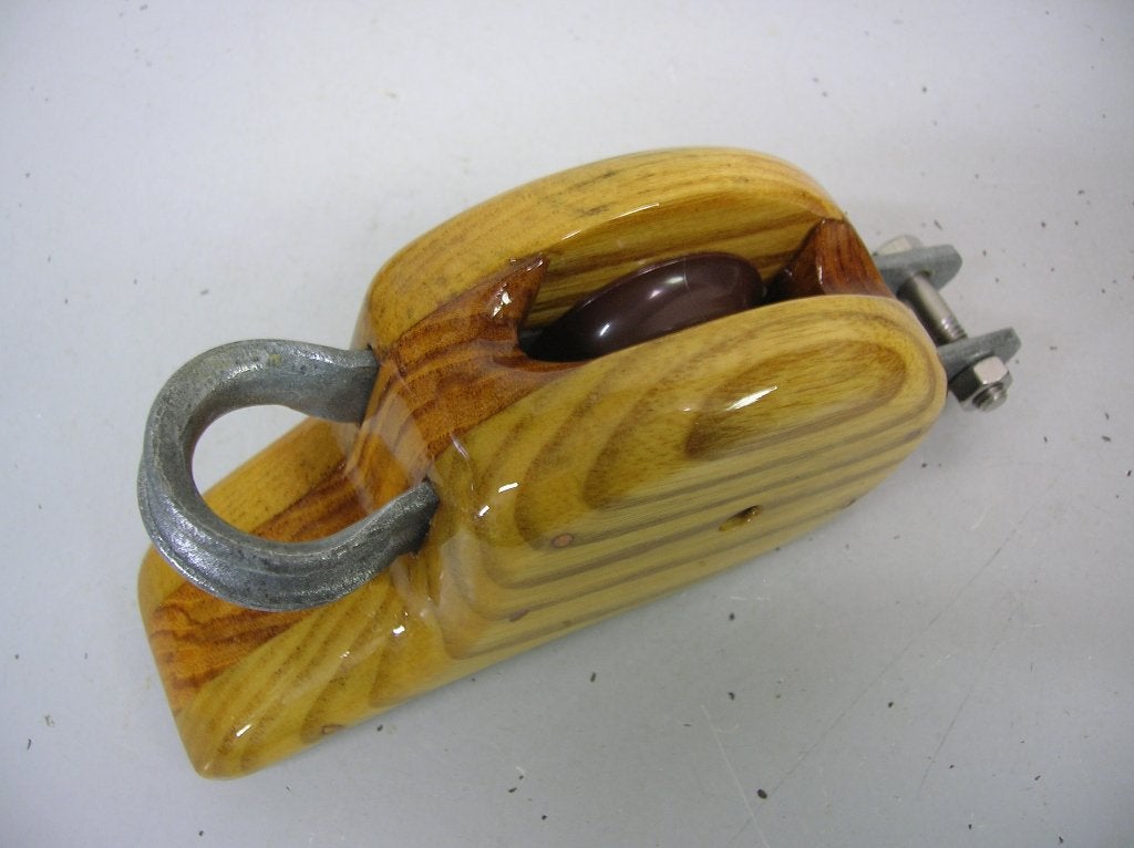 Houten Hakblok grootschootblok enkelschijfs + hondsvot 10 mm, Ophalen of Verzenden, Nieuw, Lijn of Blok