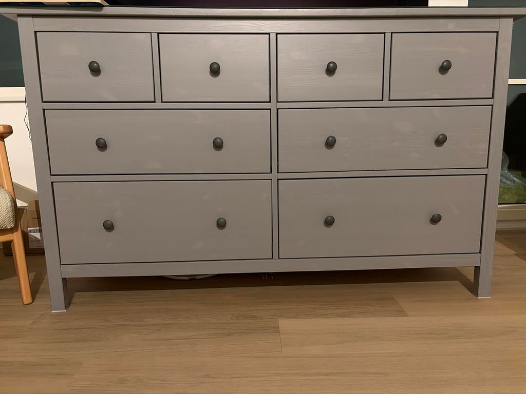 Ikea Hemnes ladekast grijs, Ophalen, 5 laden of meer, 150 tot 200 cm, Zo goed als nieuw