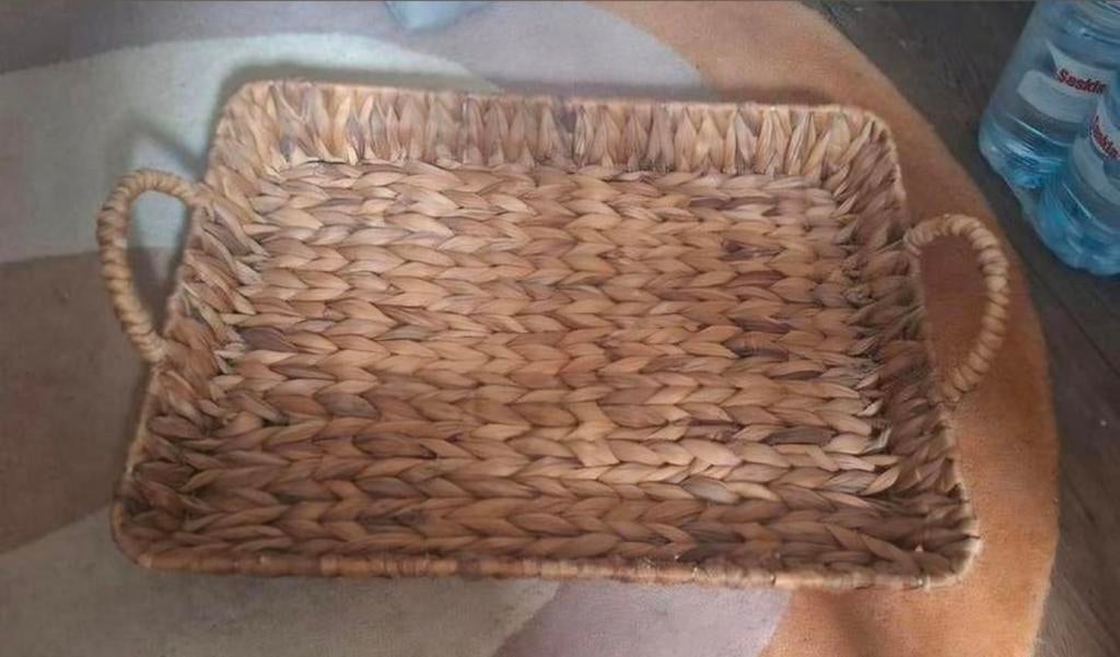 Dienblad gevlochten hyacint, Huis en Inrichting, Ophalen of Verzenden, Rechthoekig