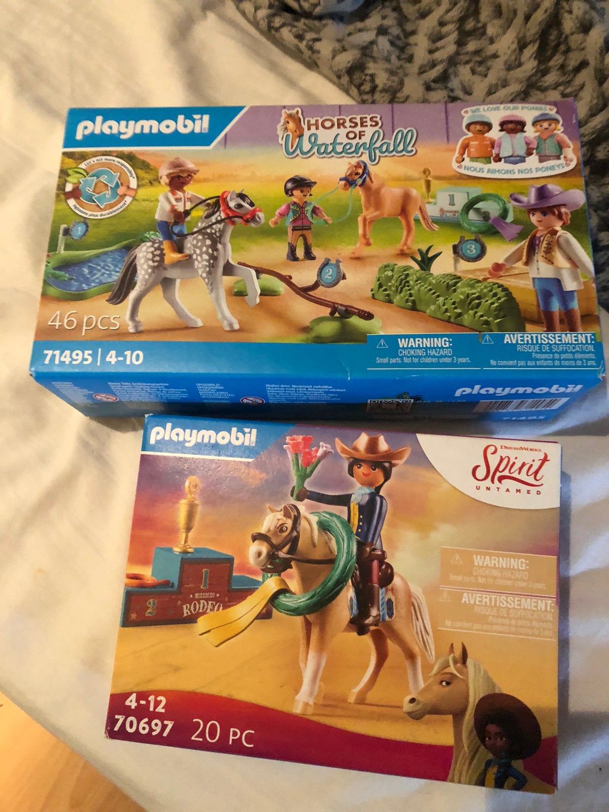 2 doosjes leuke paarden playmobil, Ophalen of Verzenden, Nieuw, Complete set