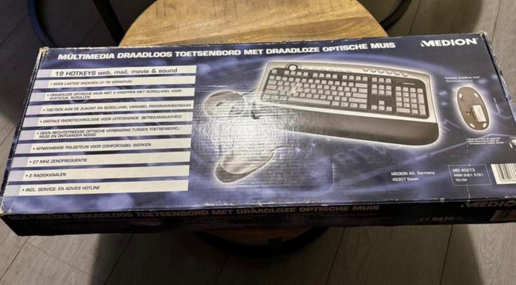 Draadloze  Muis en toetsenbord PS2 Voor de vintage computer, Computers en Software, Toetsenborden, Ophalen of Verzenden