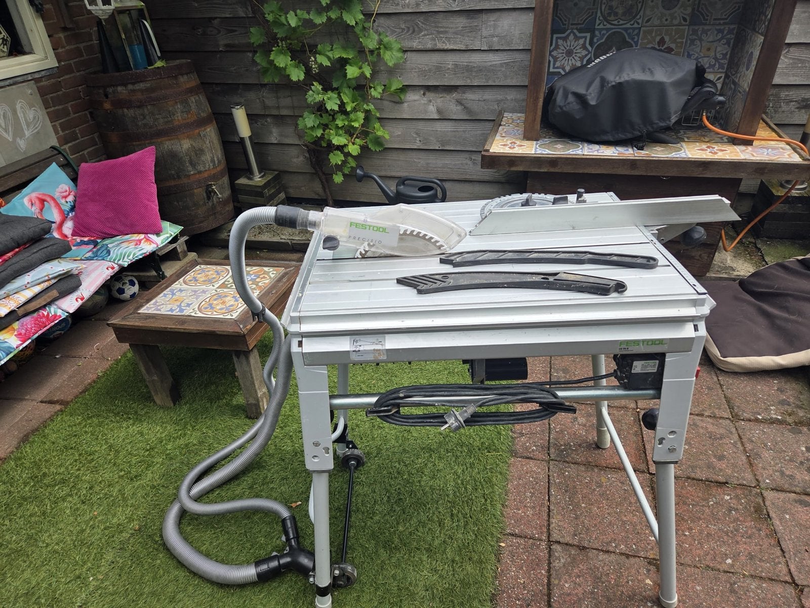 Festool Tafelzaag CS 70 E Precisio - Krachtige Precisiezaag, Ophalen, Gebruikt, 70 mm of meer, Overige typen