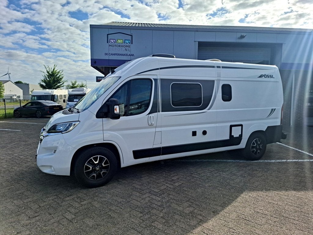 Pössl 2Win Plus 600 | Biketrans | 165 PK |, Chemisch toilet, Buscamper of Camperbus, Achteruitrijcamera, Luifel