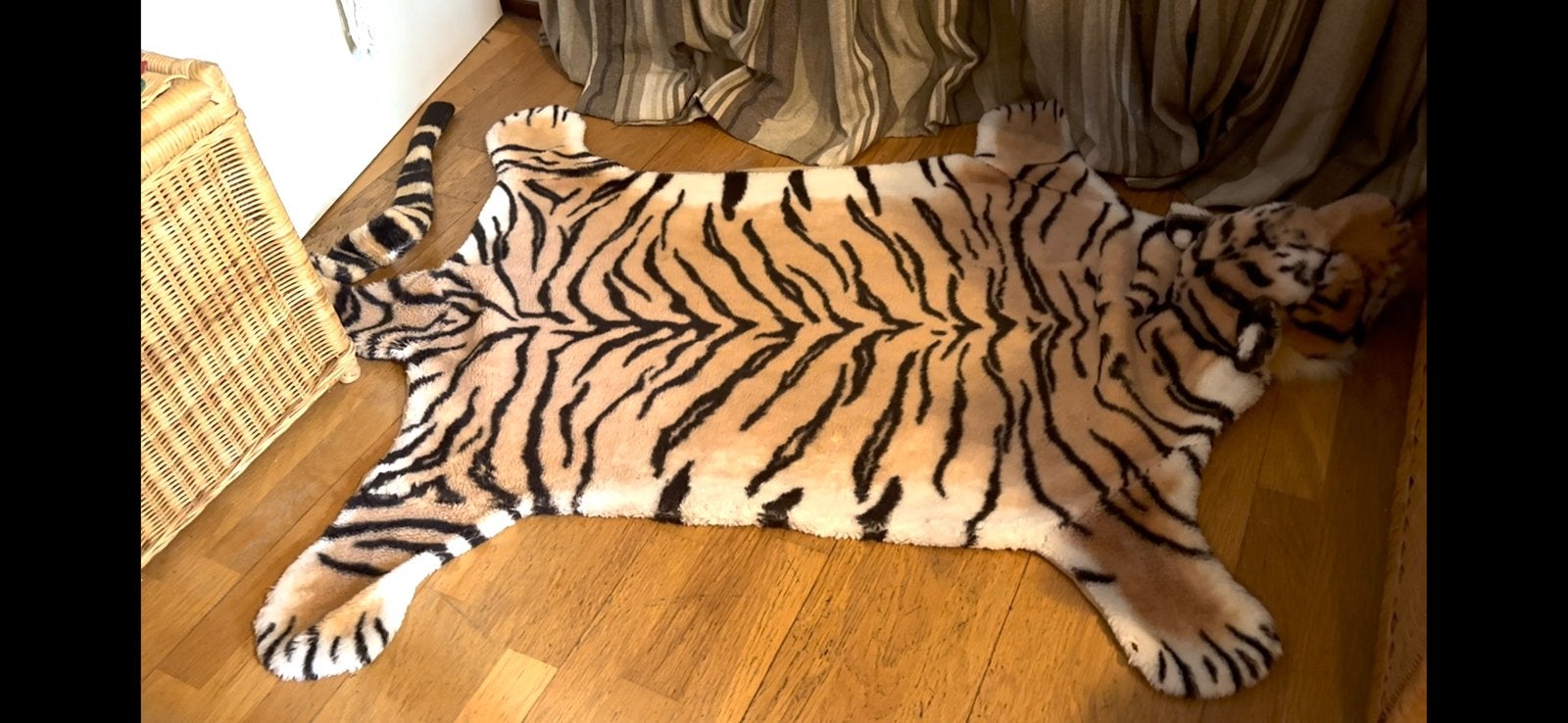 Decoratief Tijger Tapijt kleed Realistisch Design 1.30 /70’, Ophalen, Bruin, 50 tot 100 cm, Zo goed als nieuw