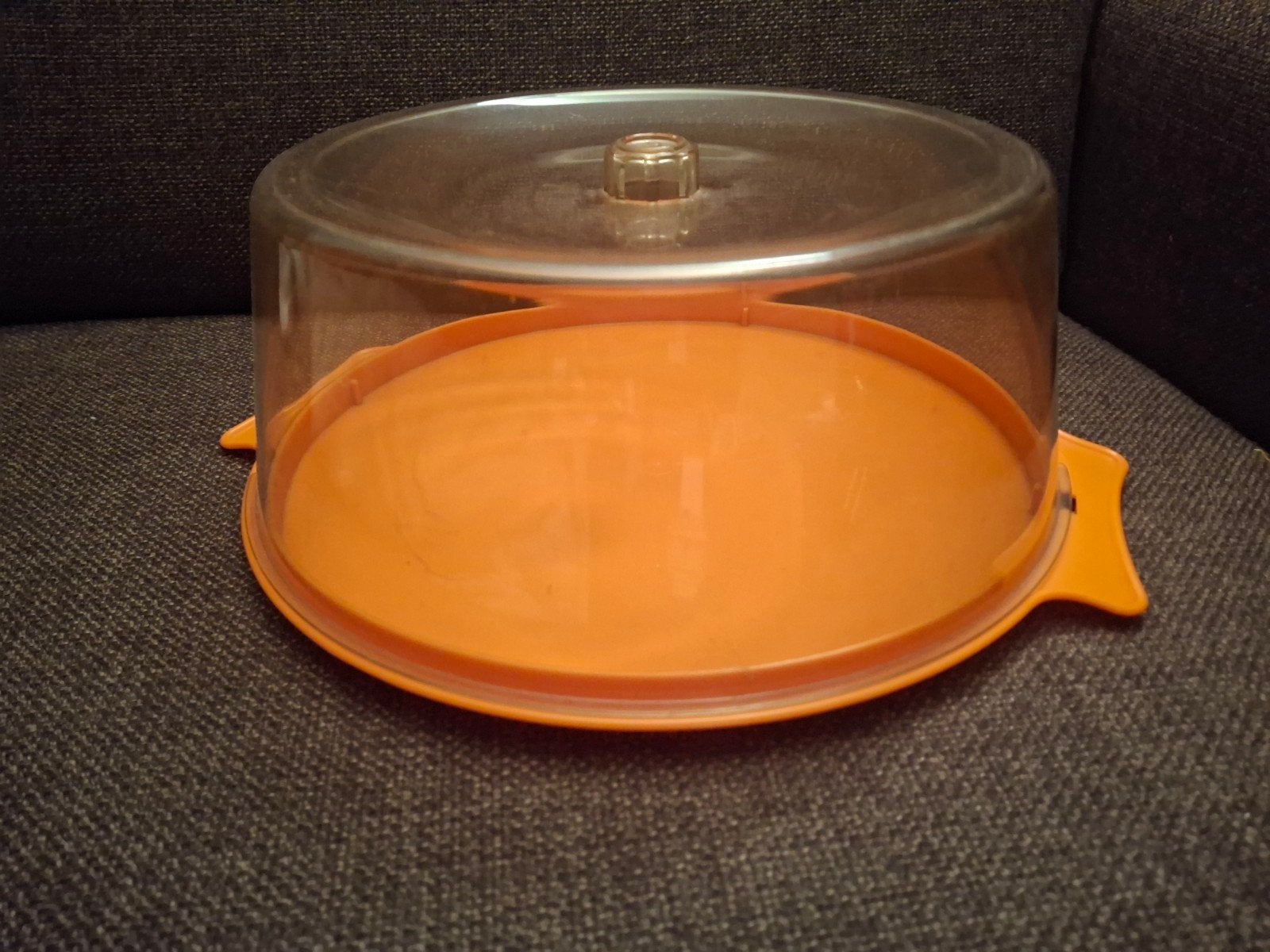 Taartstolp oranje jaren 70 vintage, Verzamelen, Ophalen of Verzenden, Huis en Inrichting