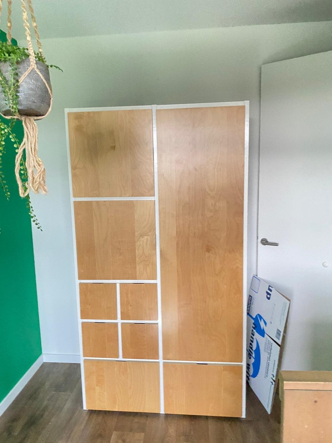 IKEA VISTHUS kledingkast, oude kleurcombinatie hout/wit, Ophalen, 100 tot 150 cm, Zo goed als nieuw, 150 tot 200 cm