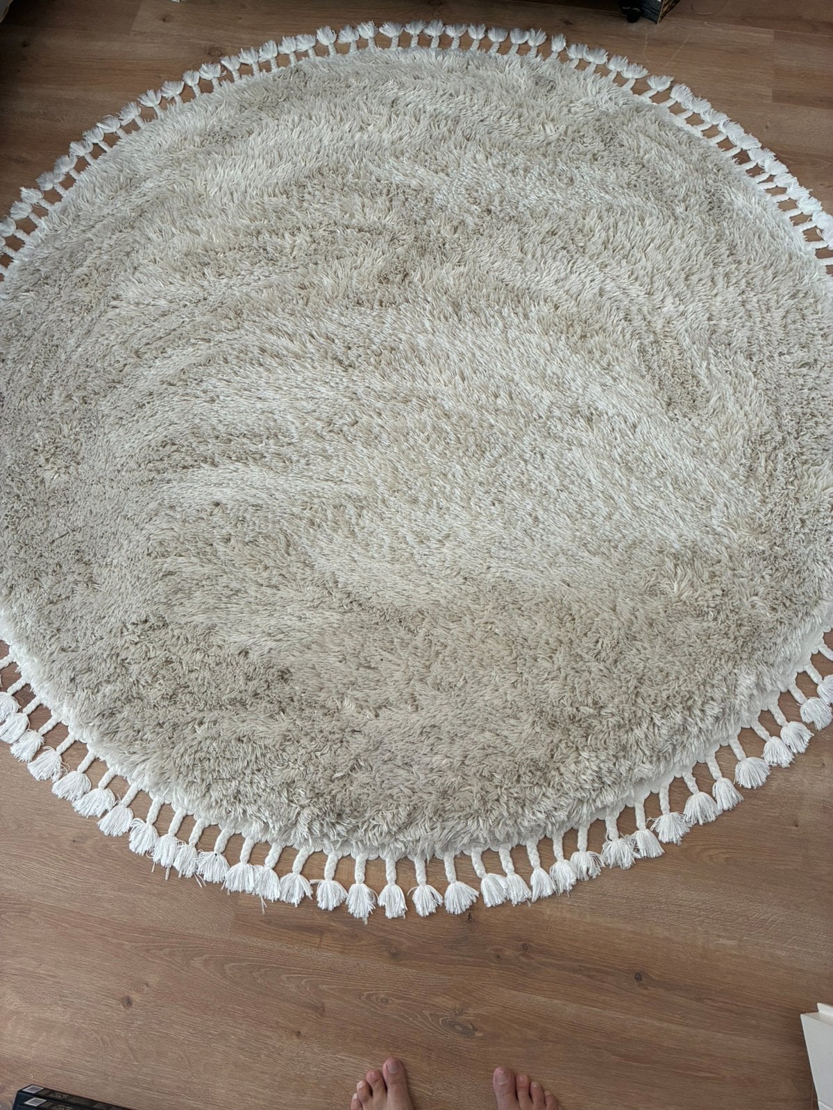 Benuta vloerkleed cremekleurig 160 cm rond