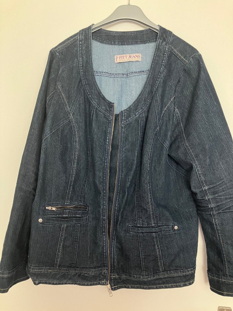 zgan mooi dik spijkerjack maat 48 NU € 11,50, Fitt, Blauw, Maat 46/48 (XL) of groter, Ophalen of Verzenden