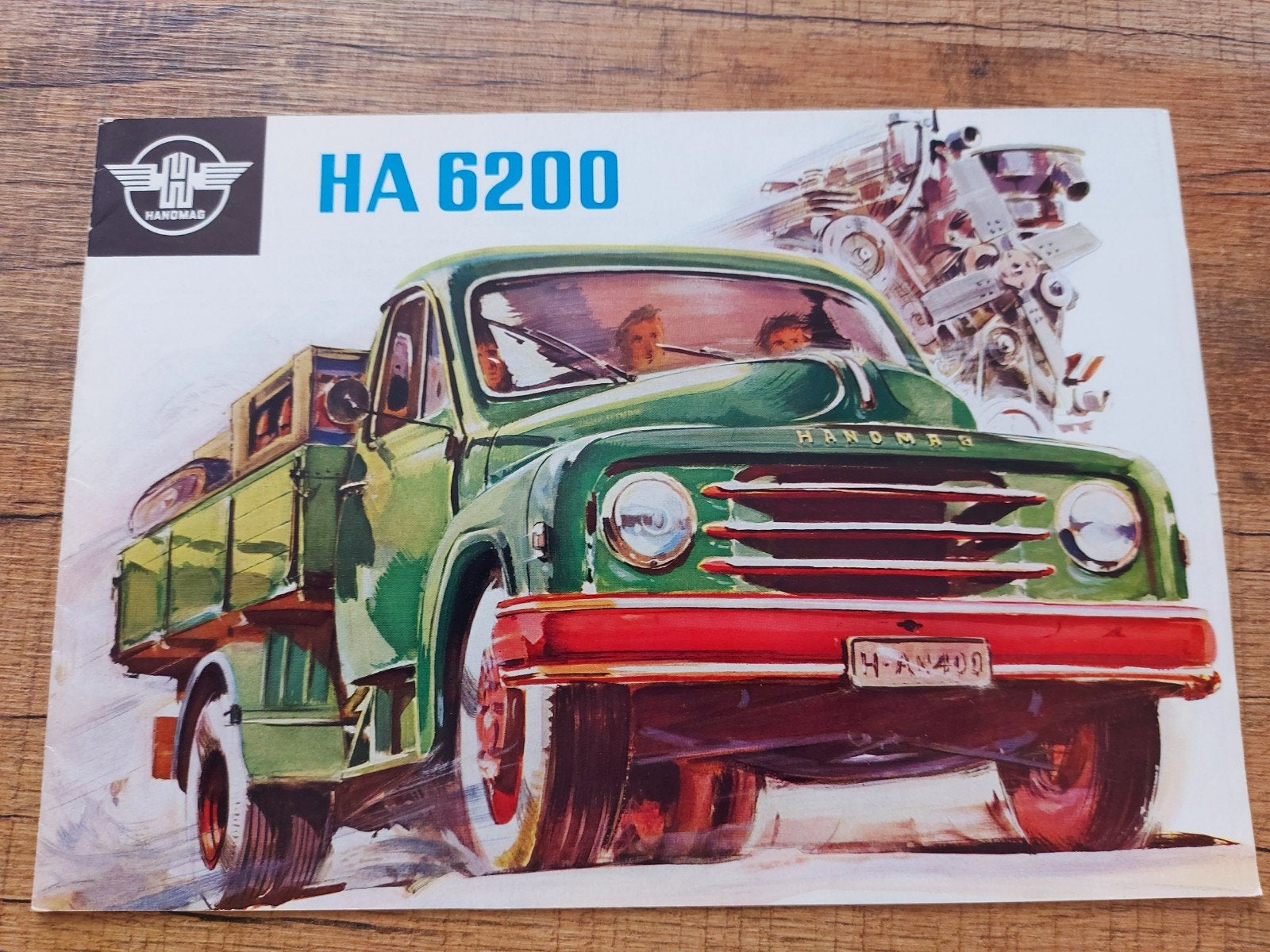 1957 Hanomag HA 6200 vrachtwagen folder Duitstalig, Ophalen of Verzenden, Zo goed als nieuw, Overige merken