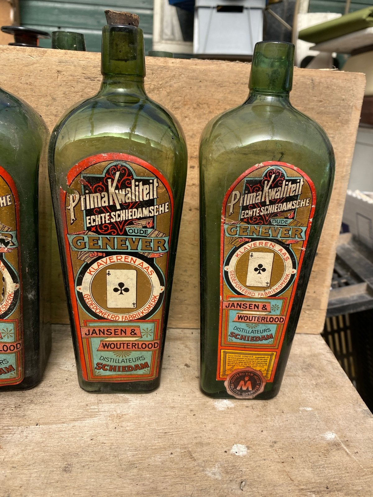 Antieke jenever flessen Jansen en Wouterlood, Antiek en Kunst, Ophalen of Verzenden