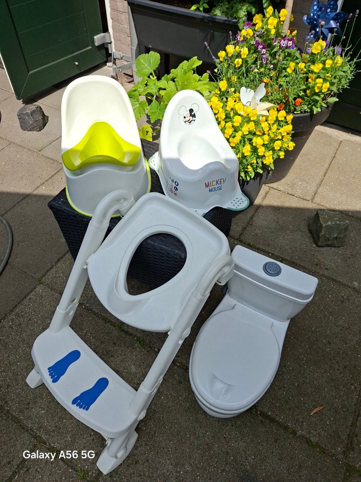 Mini wc +2Potjes en toiletverkleiner set, Ophalen, Gebruikt