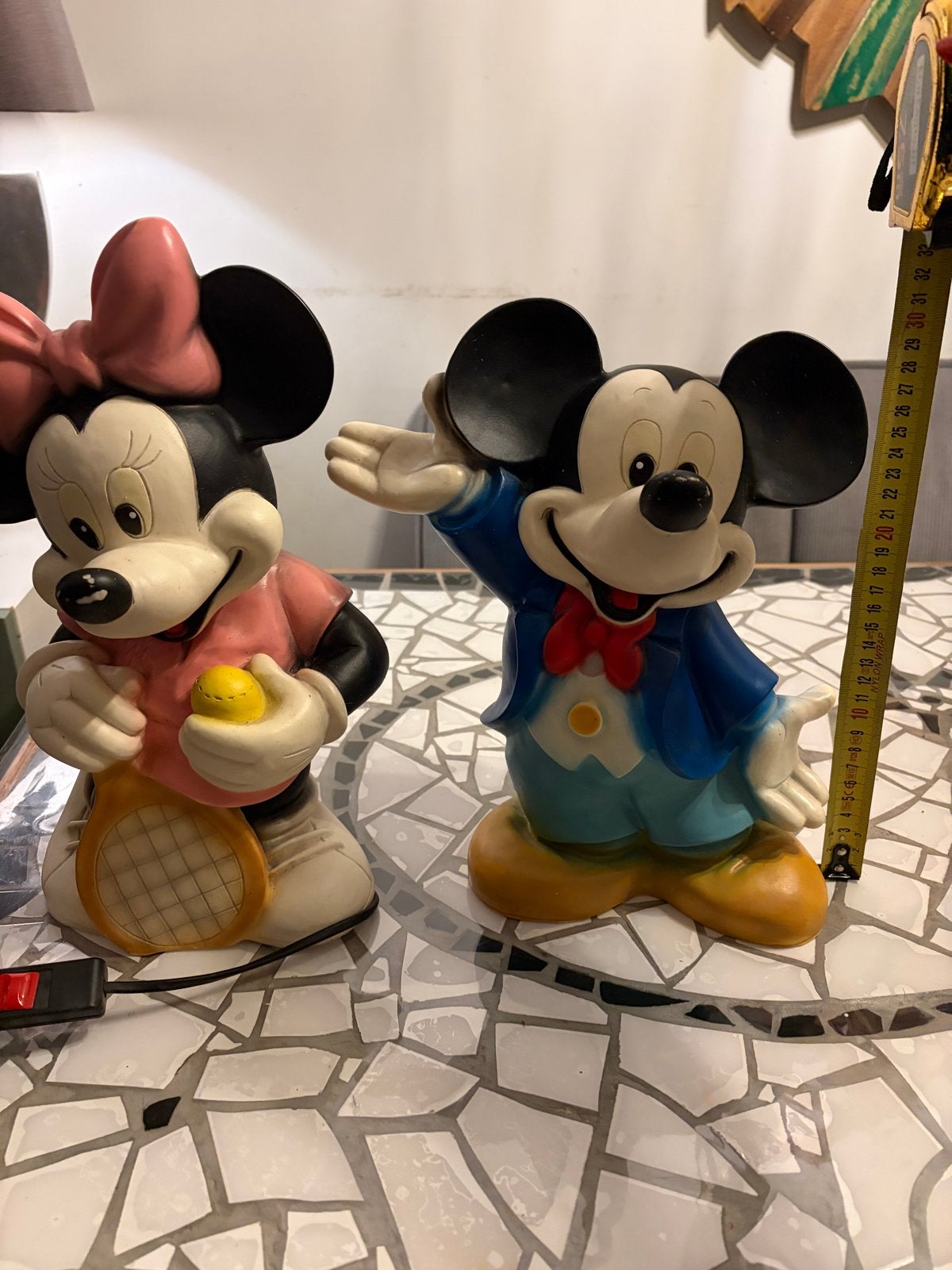 Vintage Heico Disney lampen: Mickey Mouse en Minnie Mouse, Ophalen of Verzenden, Mickey Mouse, Gebruikt, Overige typen