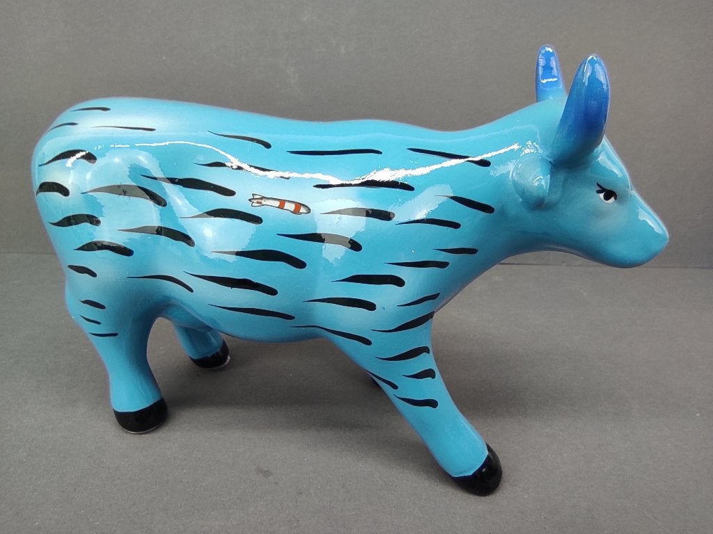 CowParade/Cow Parade Koe “Bio Aeronautica” MEDIUM, Antiek en Kunst, Kunst | Designobjecten, Meerkleurig, Ophalen of Verzenden