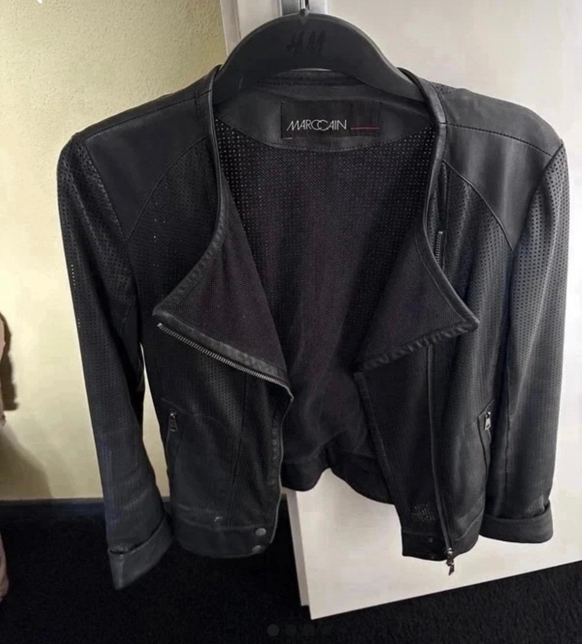 MarcCain leren jack, Kleding | Dames, Ophalen of Verzenden, Zo goed als nieuw, Zwart