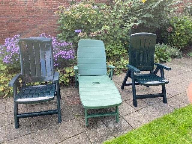 tuinstoelen, Ophalen, Gebruikt, Kunststof, Inklapbaar