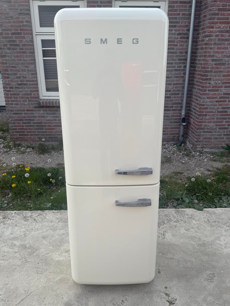 Smeg Koelkast met Aparte Vriezer - Crème, Witgoed en Apparatuur, Gebruikt, Bella, 200 liter of meer, 60 cm of meer