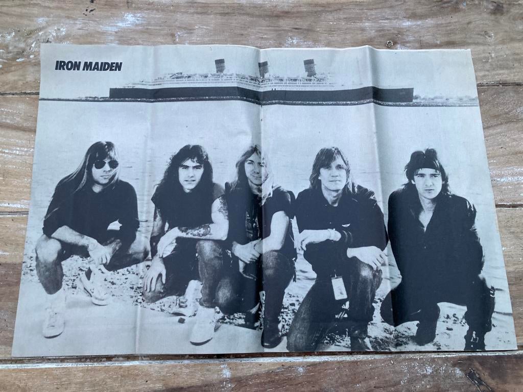 A3 Poster IRON MAIDEN 1985, Verzamelen, Ophalen of Verzenden, Zo goed als nieuw, A1 t/m A3, Muziek