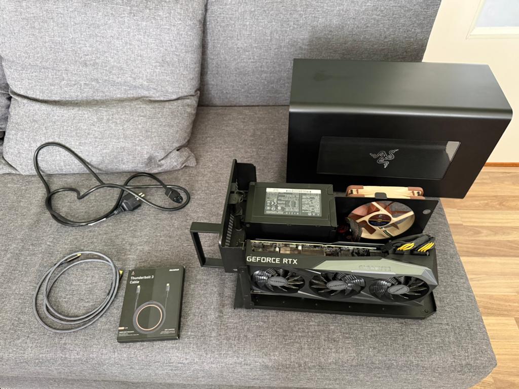 Razer Core X + RTX 3070 8GB, Computers en Software, Videokaarten, Zo goed als nieuw, Nvidia, Ophalen