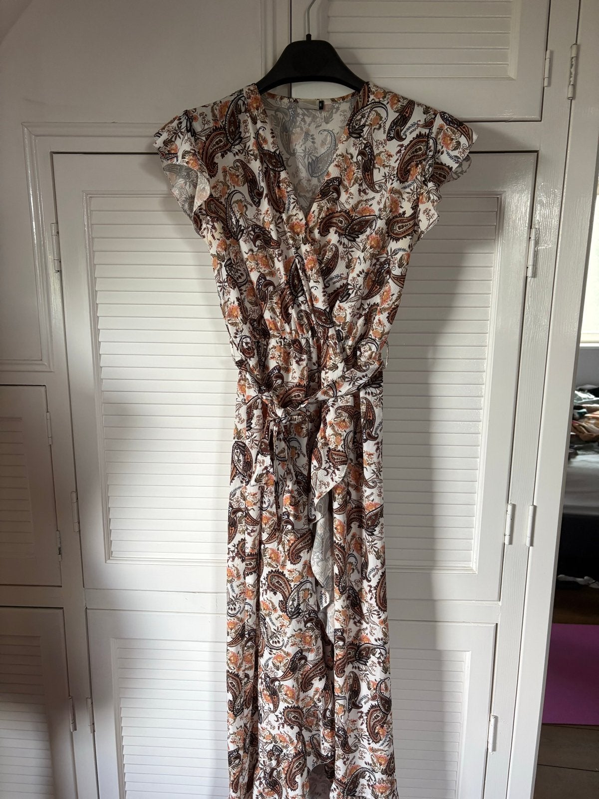 FOS Amsterdam Maxi Jurk met Paisley Print, Maat 38/40 (M), Meerkleurig, Ophalen of Verzenden, Zo goed als nieuw