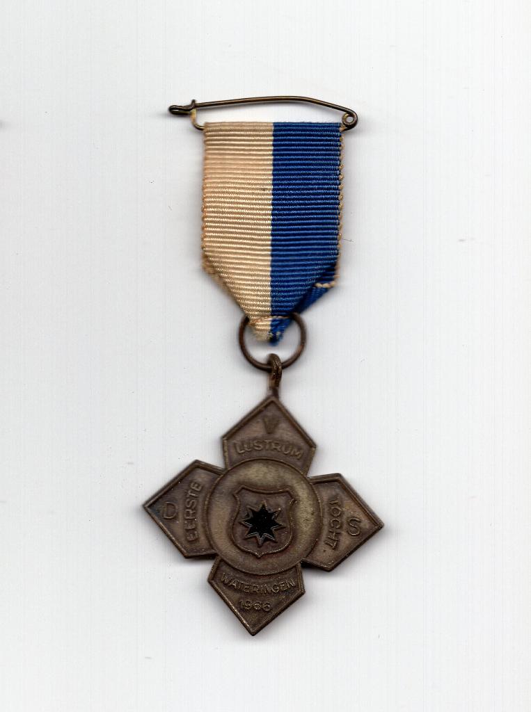 Medaille 1e Lustrum Tocht Wateringen D.V.S. 1966 met wapen, Ophalen of Verzenden, Overige materialen, Nederland