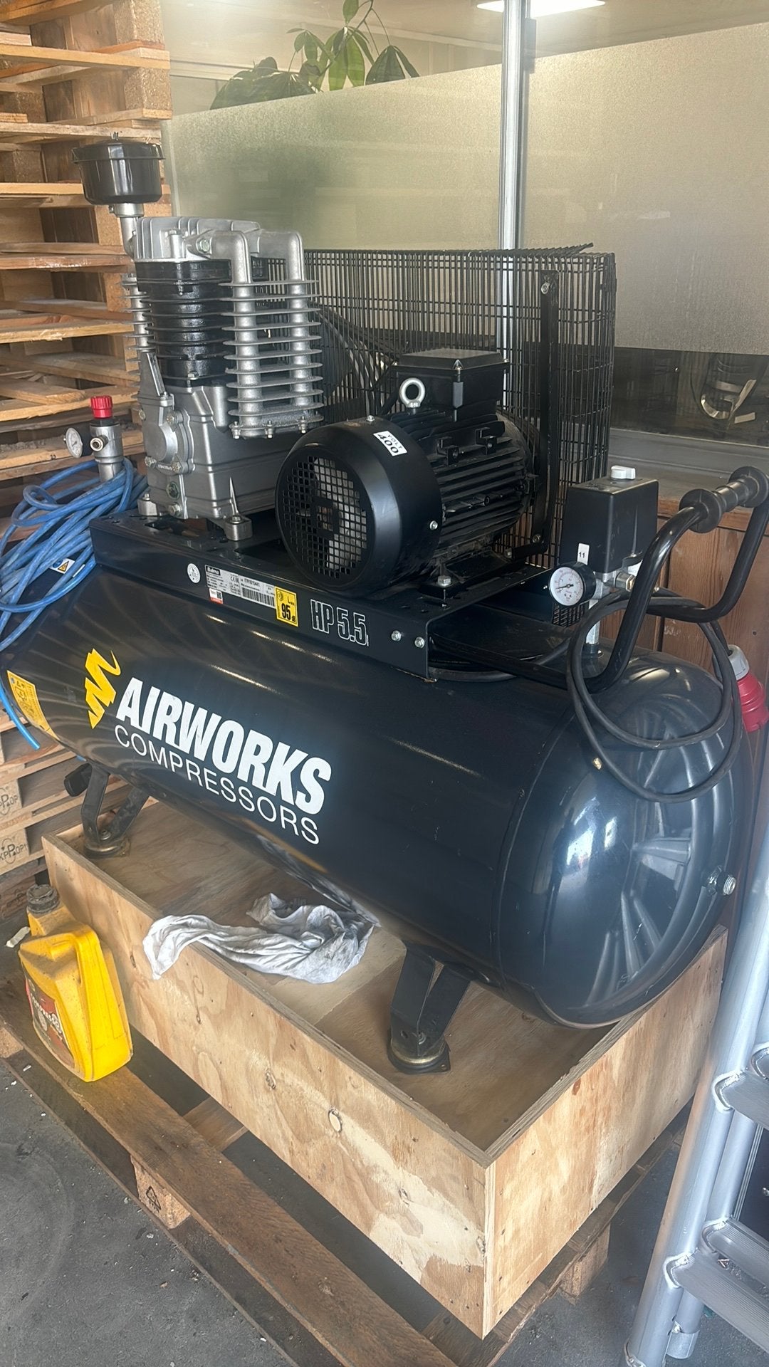 Balma Airworks Compressor 270L 11 Bar 5.5 HP, Ophalen, Gebruikt, 400 tot 800 liter/min, 10 bar of meer