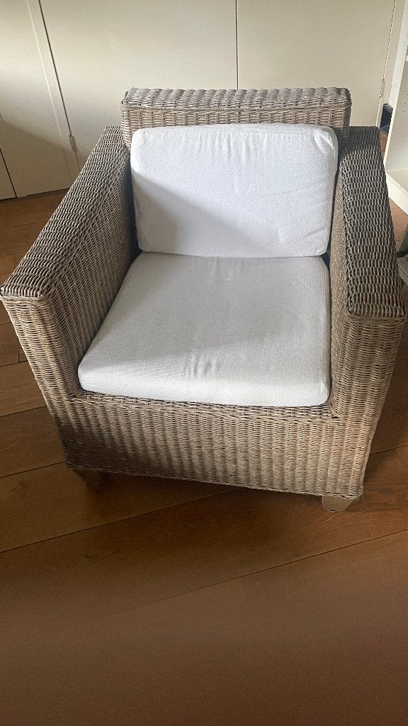 3 Rieten stoelen, Ophalen of Verzenden, Gebruikt, Rotan
