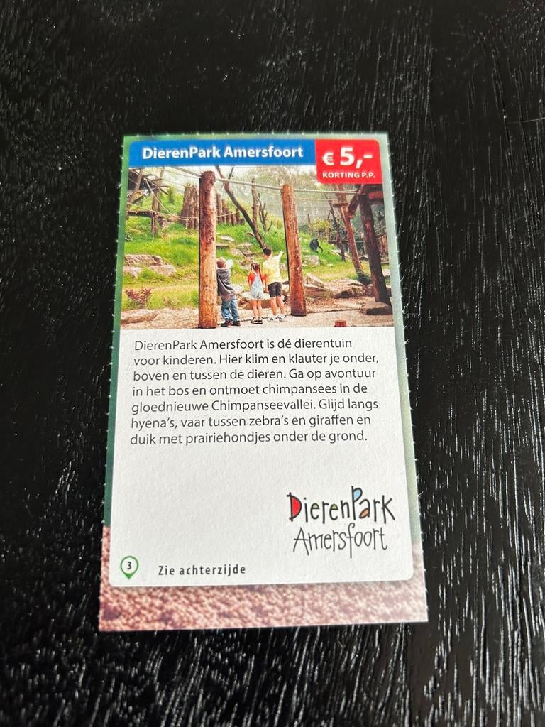 Voordeelcoupon DierenPark Amersfoort, Eén persoon, Kortingsbon
