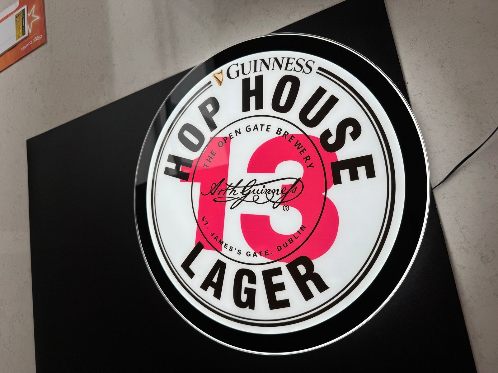Guinness Hop House 13 Lager Lichtreclame, Ophalen, Zo goed als nieuw