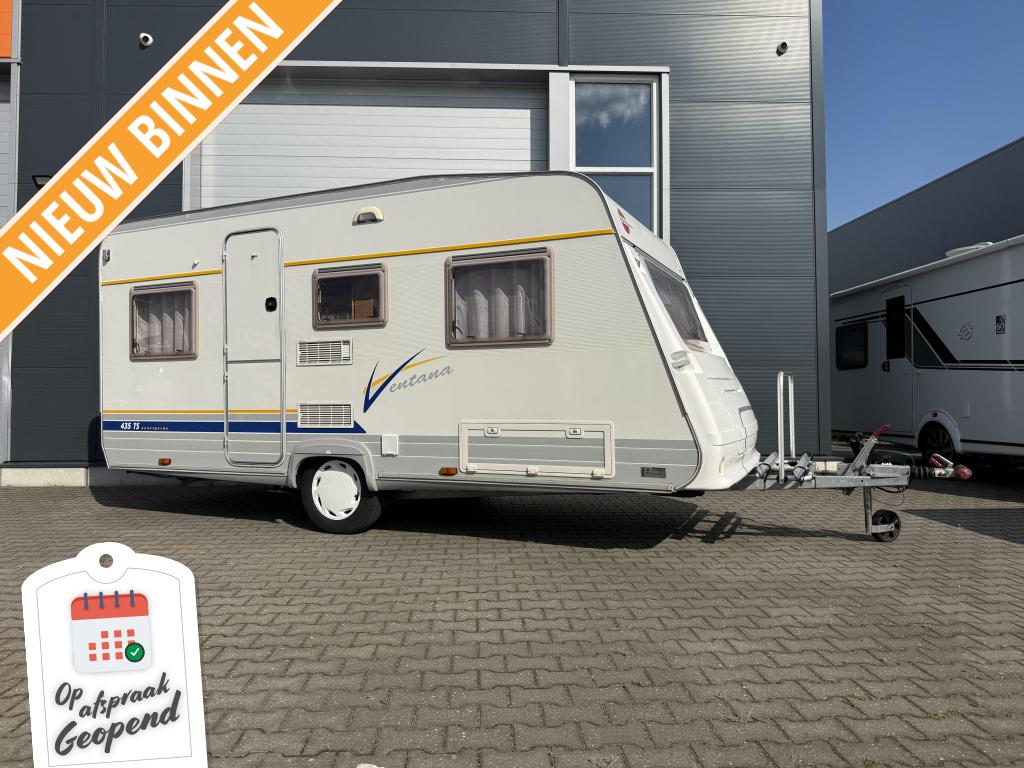 Bürstner Ventana Avantgarde 435 TS Voortent - fiets, Caravans en Kamperen, Caravans, Schokbreker, Rondzit, Bedrijf, 750 - 1000 kg