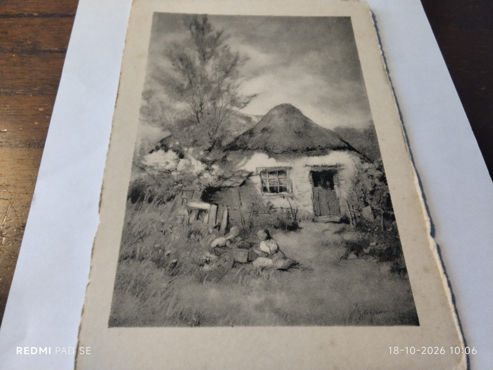Antieke prent briefkaart van J. Garjeanne - Boerderij, Ophalen of Verzenden, Voor 1920, Gelopen, Overige thema's