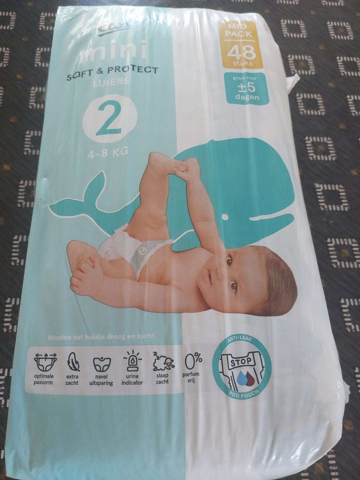 ETOS LUIERS MAAT 2, Kinderen en Baby's, Ophalen, Nieuw, Jongetje of Meisje, Zwemluier