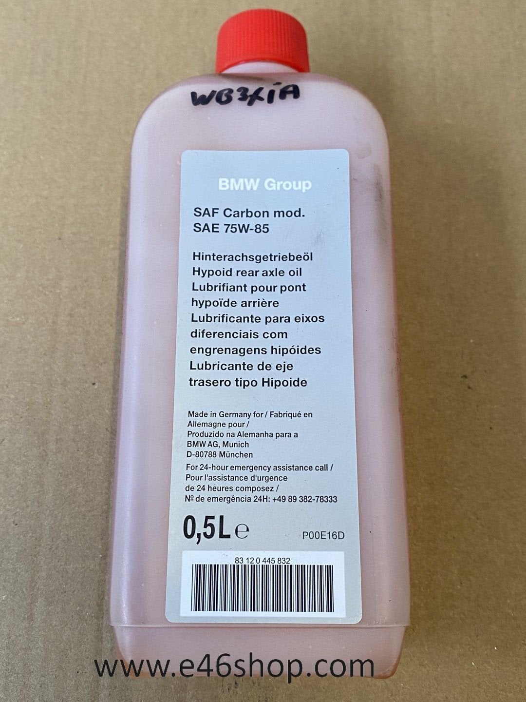 BMW SAF CARBON SAE 75W-85 CARDANAS OLIE OE 83120445832, -, -, Nieuw, Ophalen of Verzenden