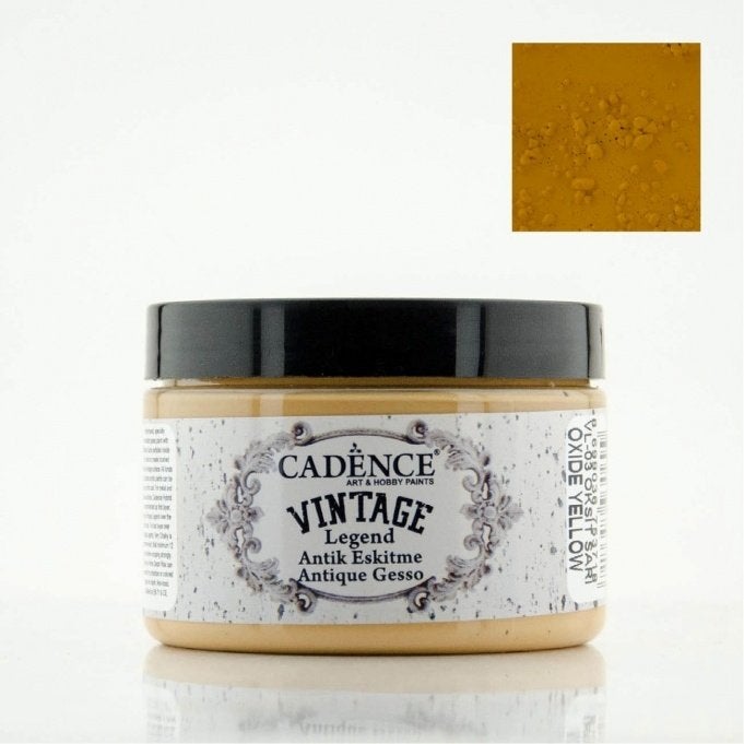 Cadence Vintage legend antique gesso pot 150 ml oxide geel, Hobby en Vrije tijd, ., Overige typen, Nieuw, Ophalen of Verzenden