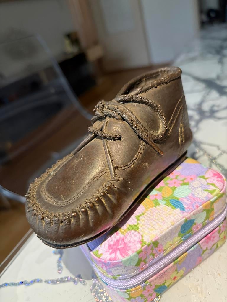 Bronzen baby schoentje - Uniek aandenken, Antiek en Kunst, Ophalen